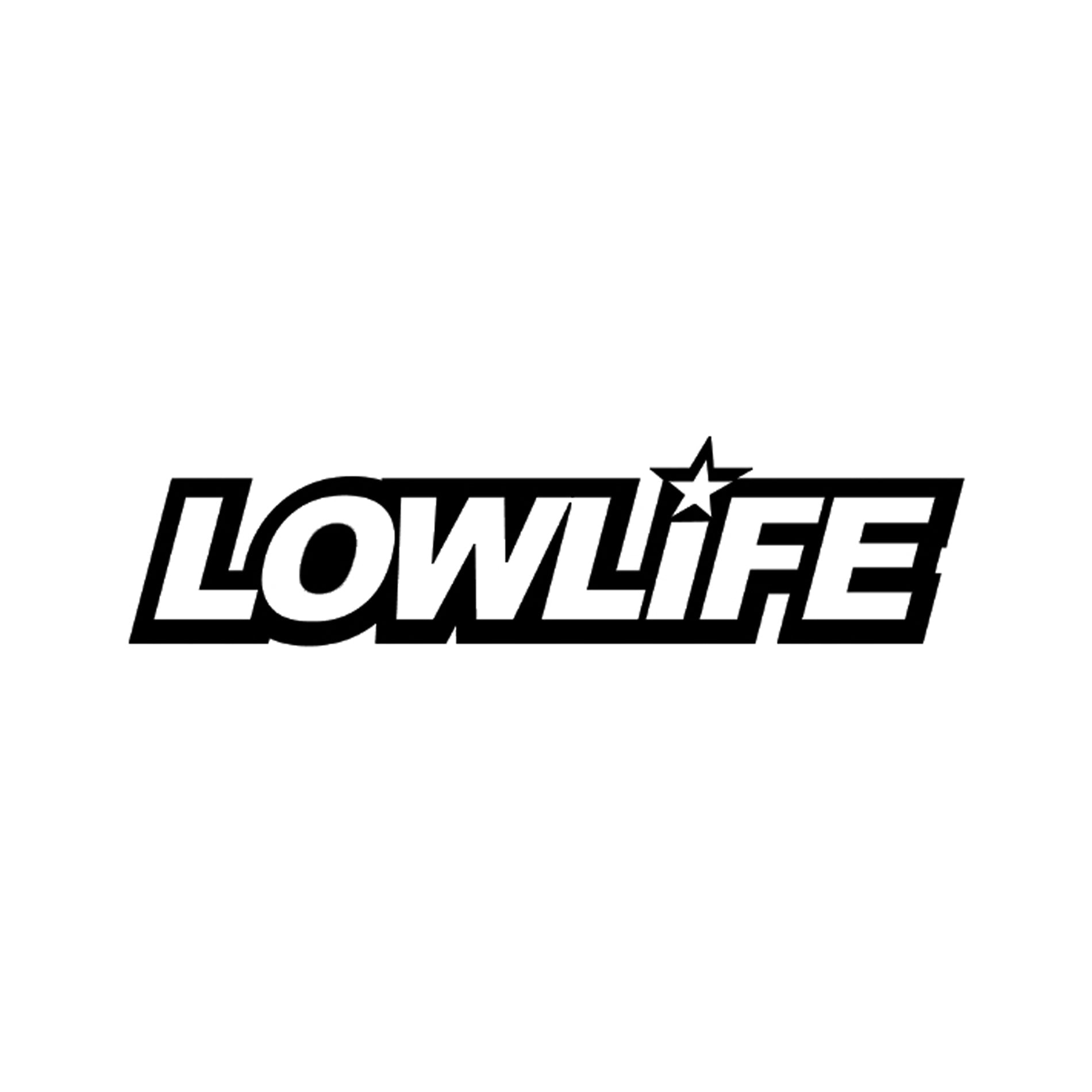 Low Life vinyl decal for cars, laptops etc.