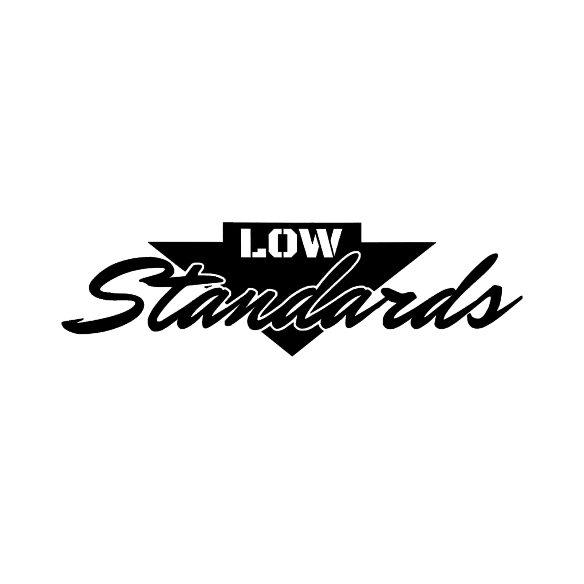 Low Standards vinyl decal for cars, laptops etc.