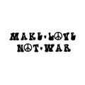 Make Love Not War decal, sticker for laptop or car window
