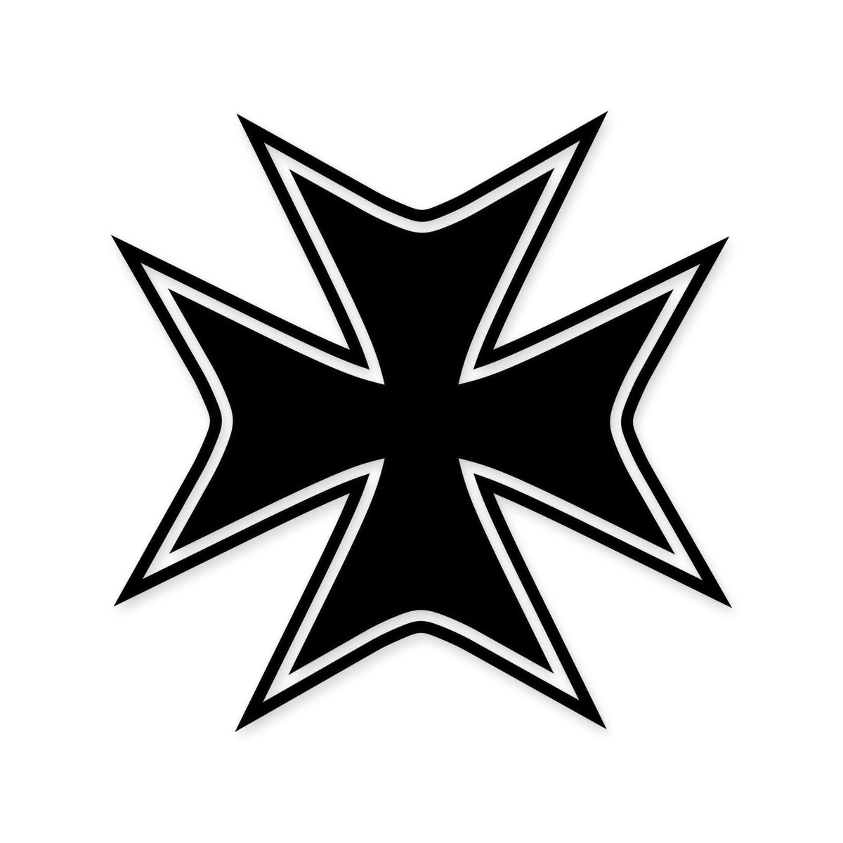 Maltese Cross sticker, Maltese Cross vinyl decal, car sticker, laptop decal