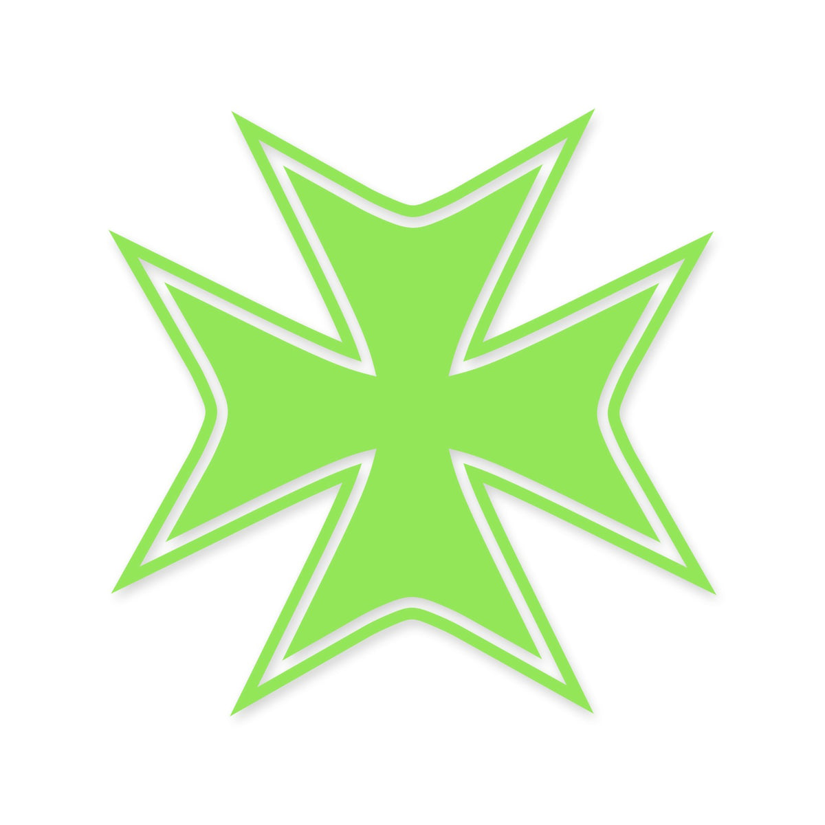 Maltese Cross sticker, Maltese Cross vinyl decal, car sticker, laptop decal