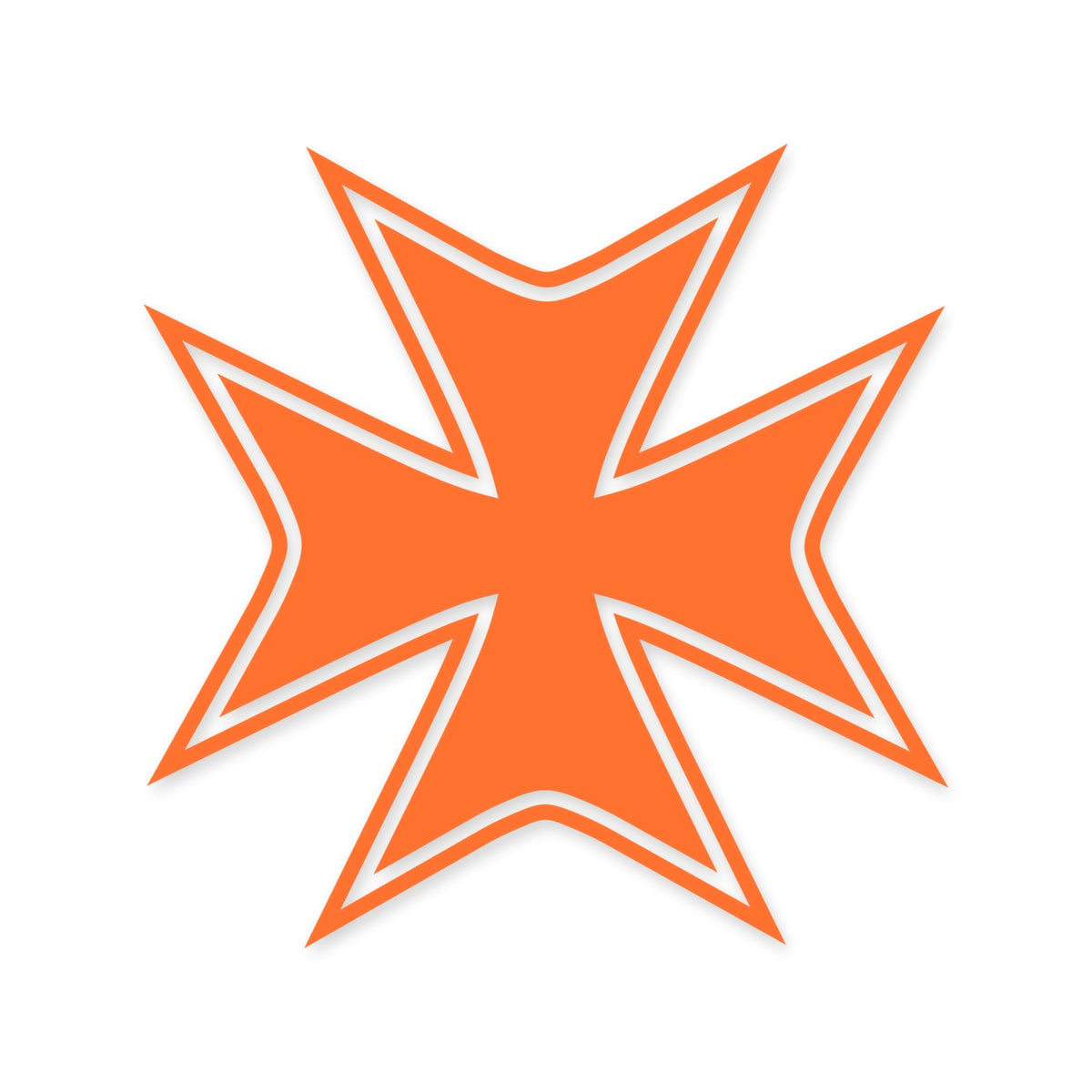 Maltese Cross sticker, Maltese Cross vinyl decal, car sticker, laptop decal