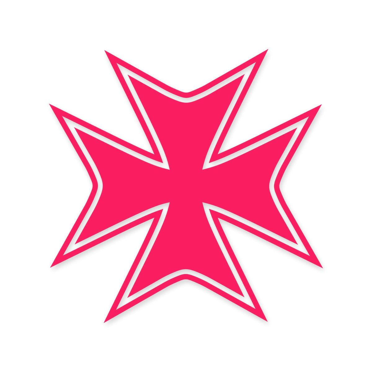 Maltese Cross sticker, Maltese Cross vinyl decal, car sticker, laptop decal