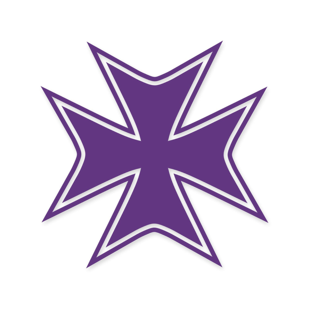Maltese Cross sticker, Maltese Cross vinyl decal, car sticker, laptop decal