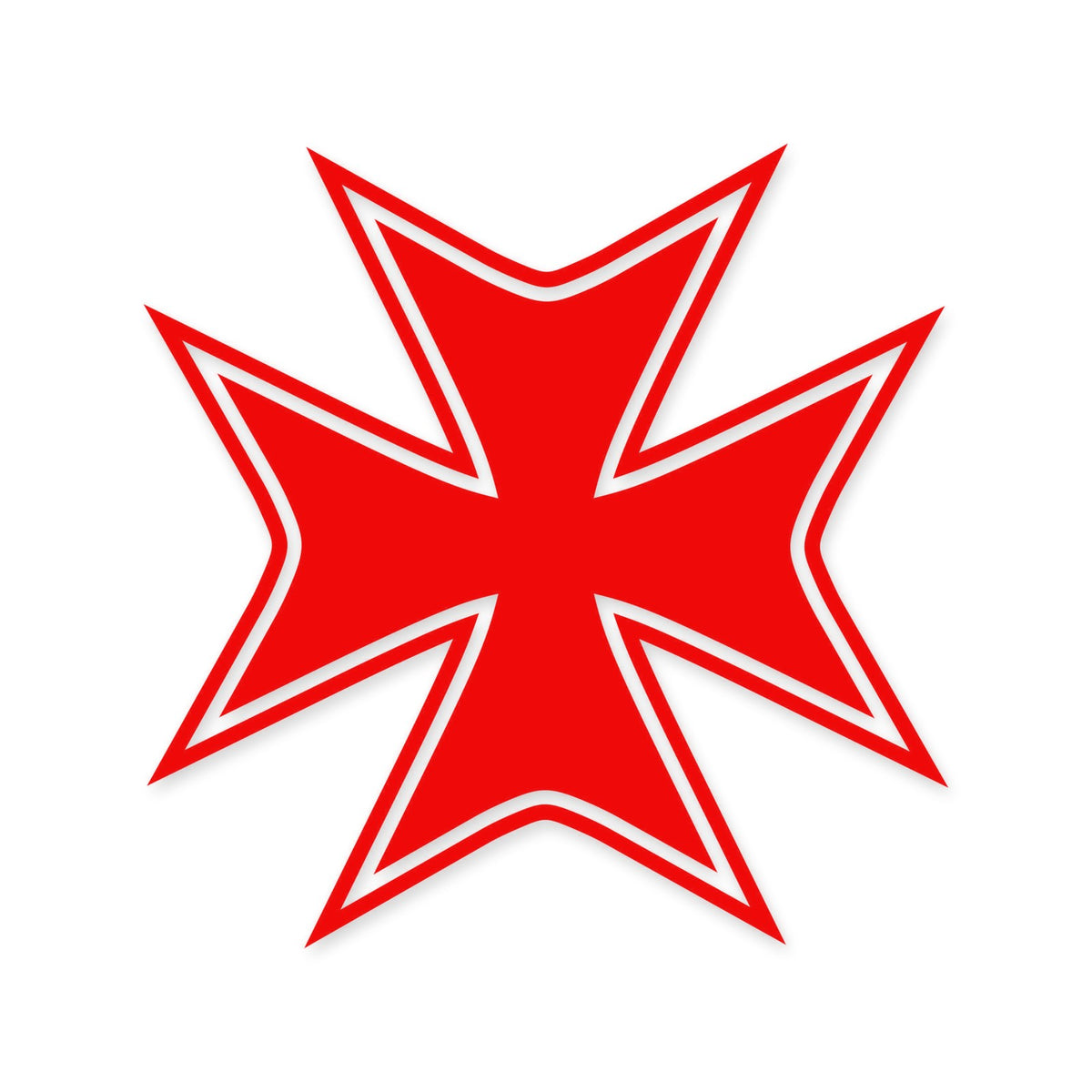 Maltese Cross sticker, Maltese Cross vinyl decal, car sticker, laptop decal