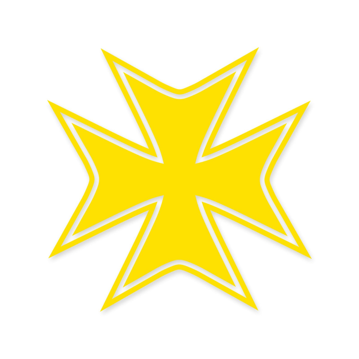 Maltese Cross sticker, Maltese Cross vinyl decal, car sticker, laptop decal