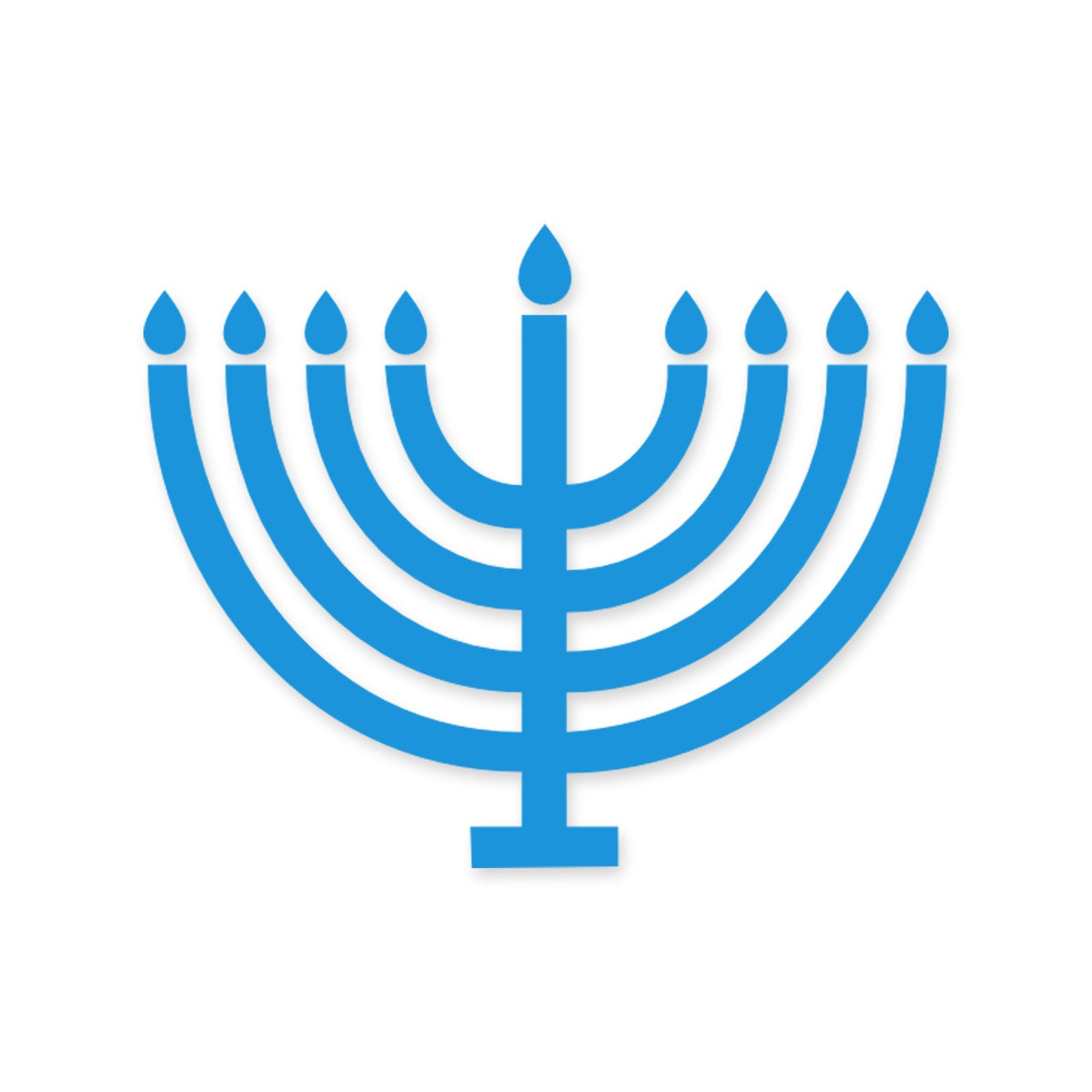 Menorah Jewish sticker, Judaism vinyl decal, car sticker, laptop decal