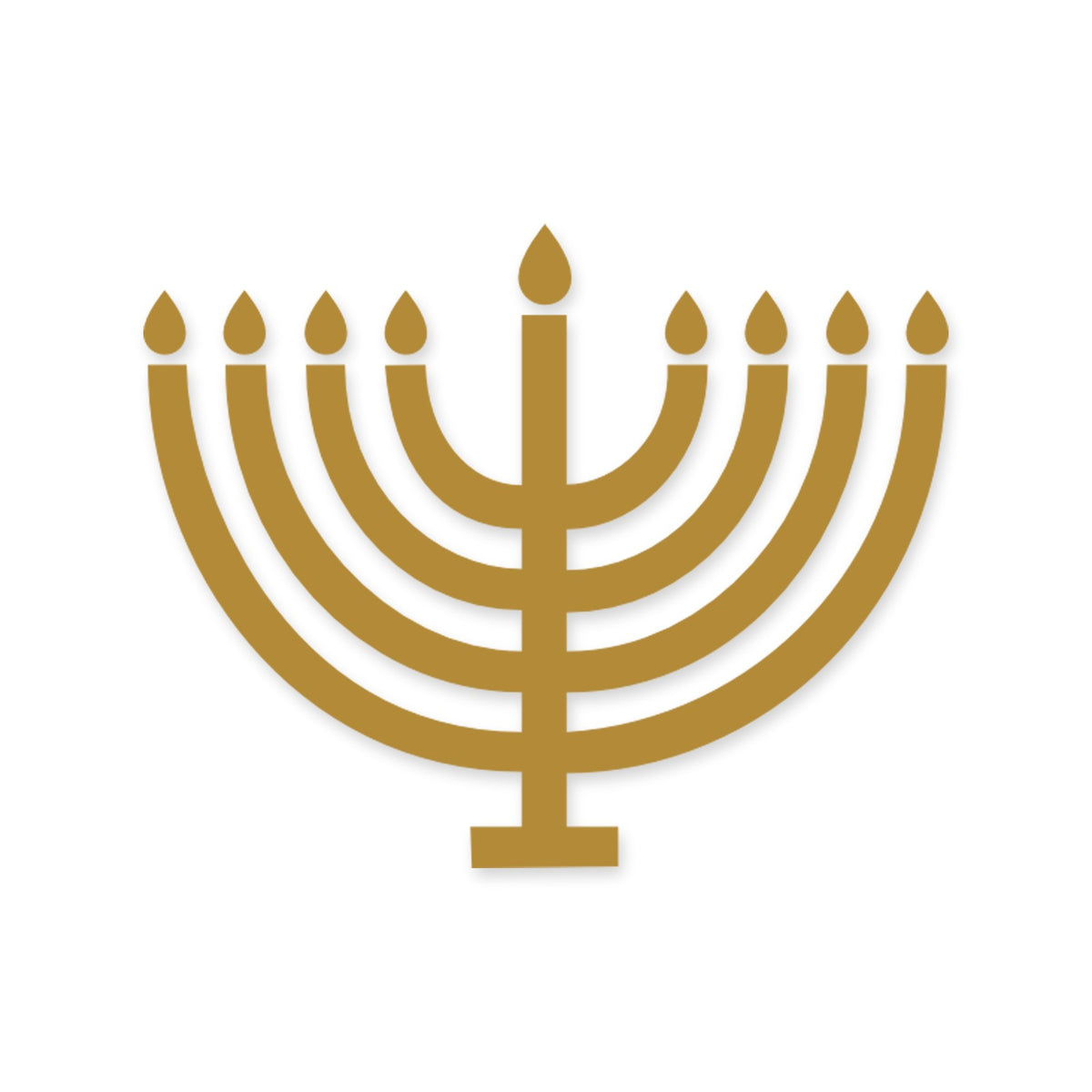 Menorah Jewish sticker, Judaism vinyl decal, car sticker, laptop decal