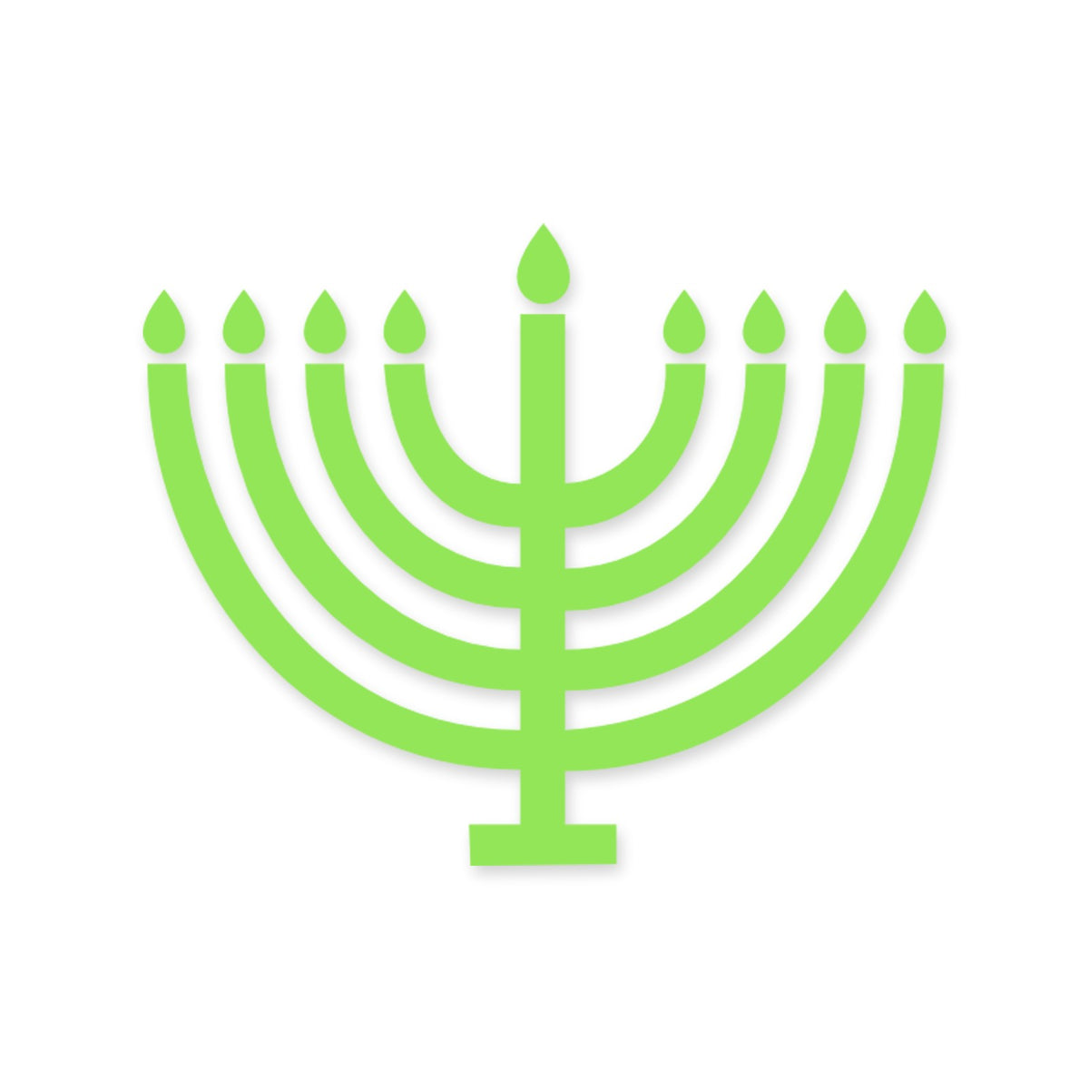 Menorah Jewish sticker, Judaism vinyl decal, car sticker, laptop decal