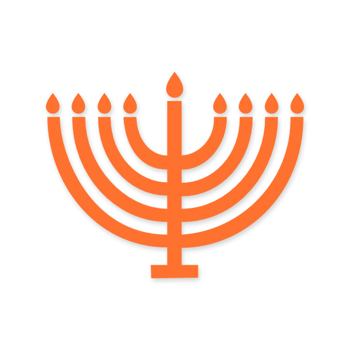 Menorah Jewish sticker, Judaism vinyl decal, car sticker, laptop decal
