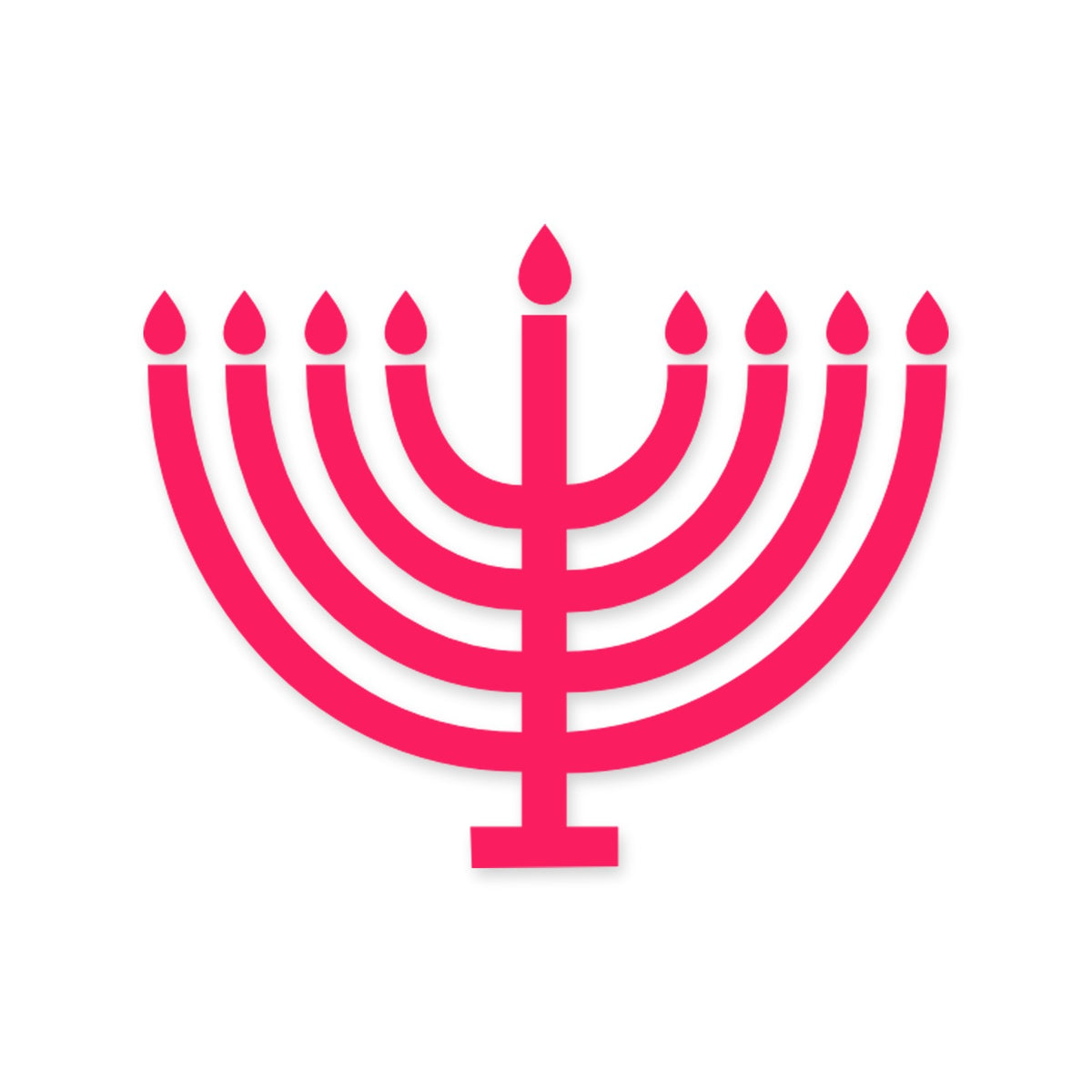 Menorah Jewish sticker, Judaism vinyl decal, car sticker, laptop decal