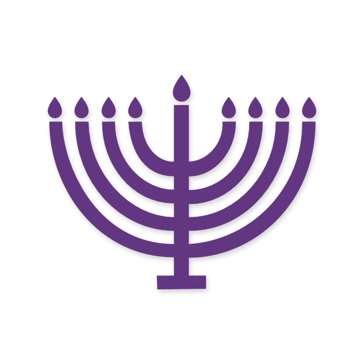 Menorah Jewish sticker, Judaism vinyl decal, car sticker, laptop decal
