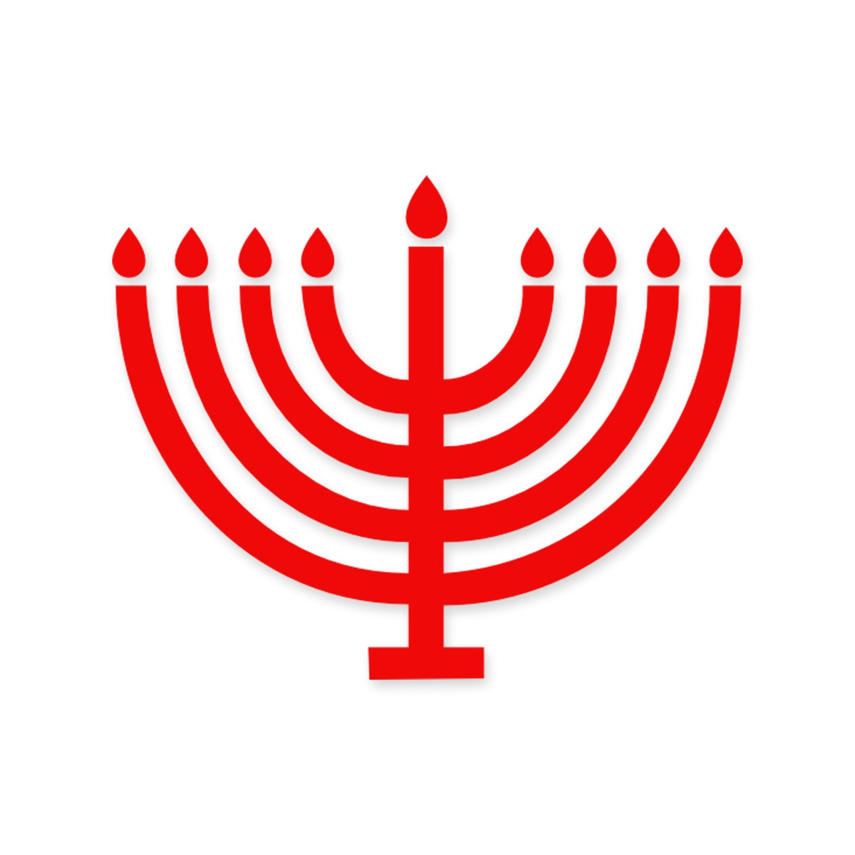 Menorah Jewish sticker, Judaism vinyl decal, car sticker, laptop decal