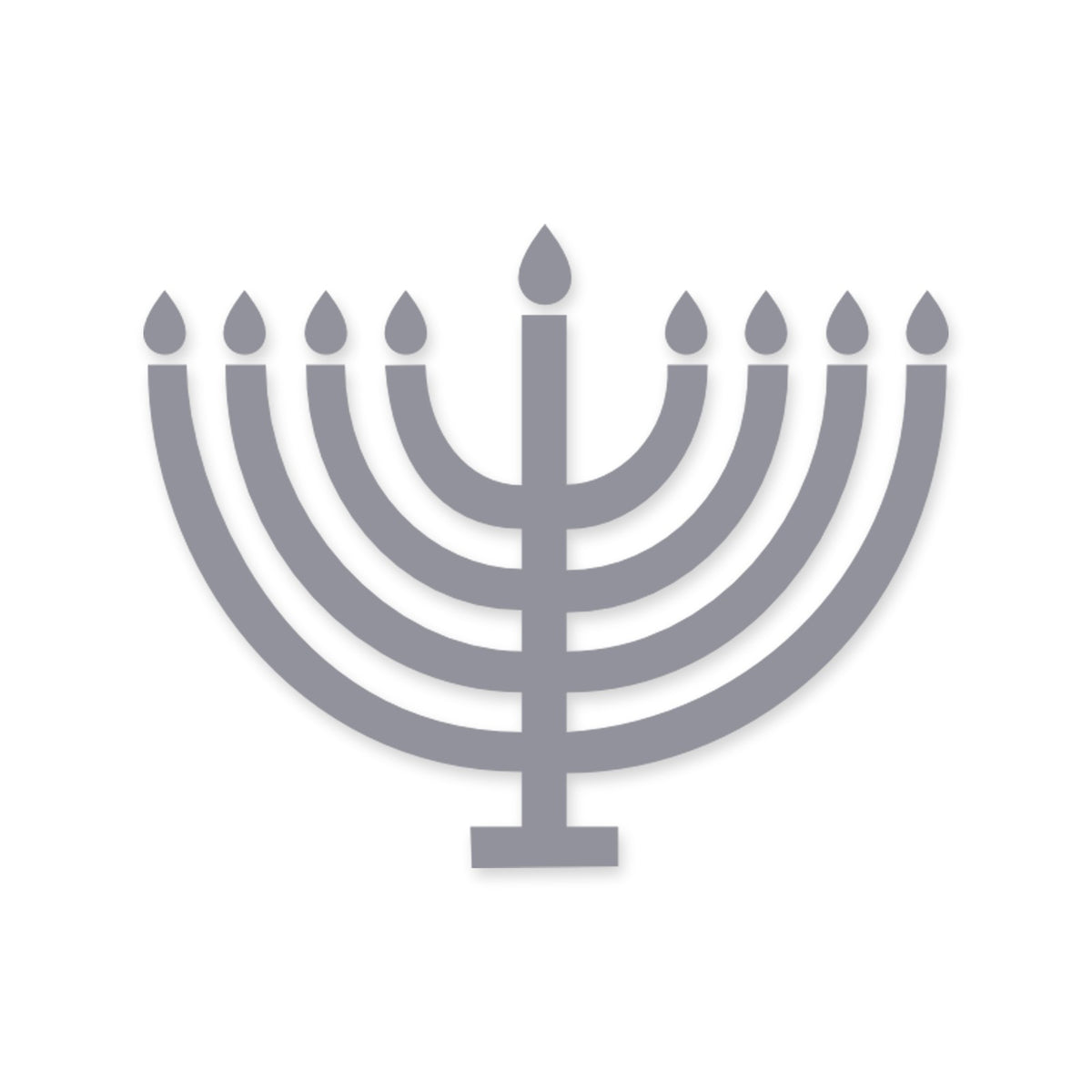 Menorah Jewish sticker, Judaism vinyl decal, car sticker, laptop decal
