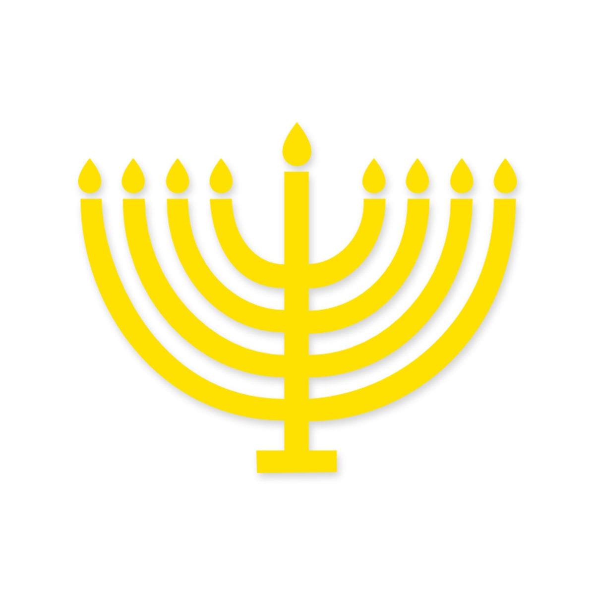 Menorah Jewish sticker, Judaism vinyl decal, car sticker, laptop decal