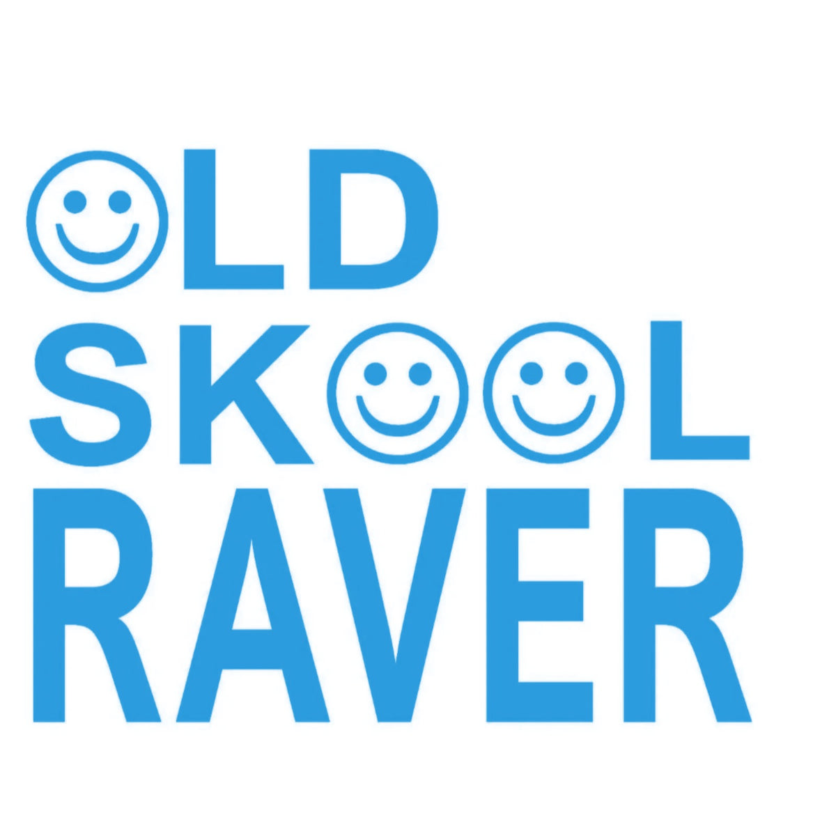 Old Skool raver sticker ,EDM Rave car sticker, laptop, walls vinyl