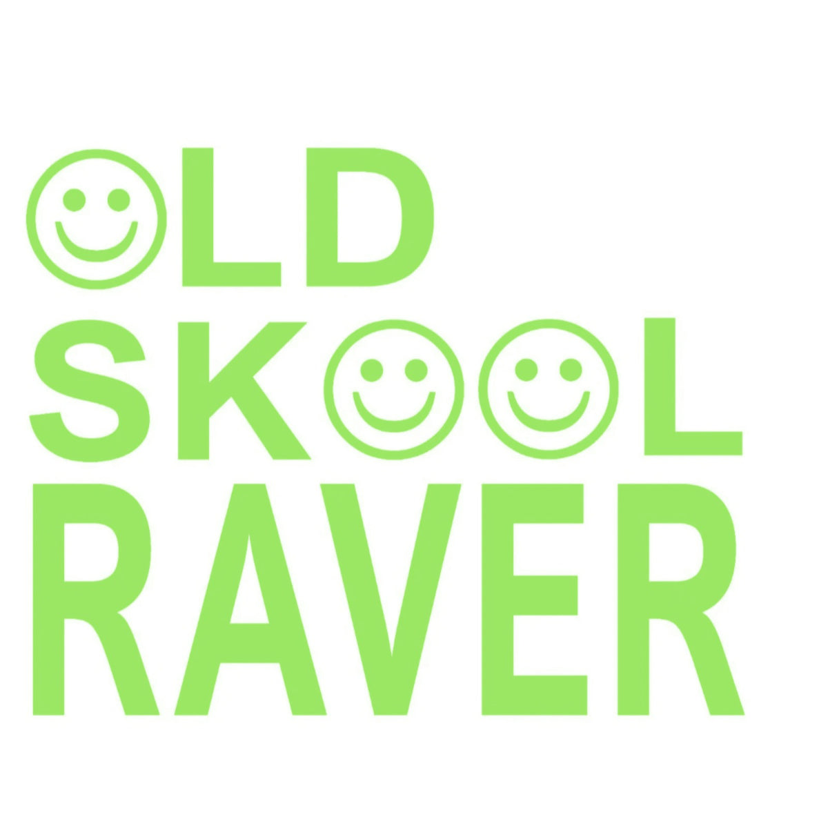 Old Skool raver sticker ,EDM Rave car sticker, laptop, walls vinyl