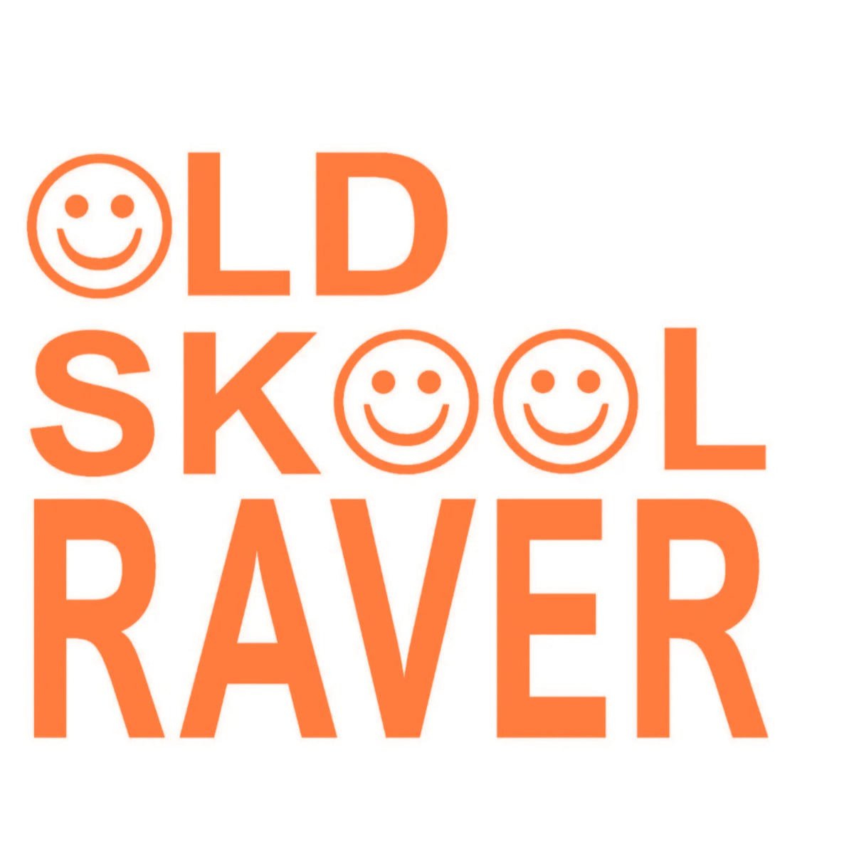 Old Skool raver sticker ,EDM Rave car sticker, laptop, walls vinyl