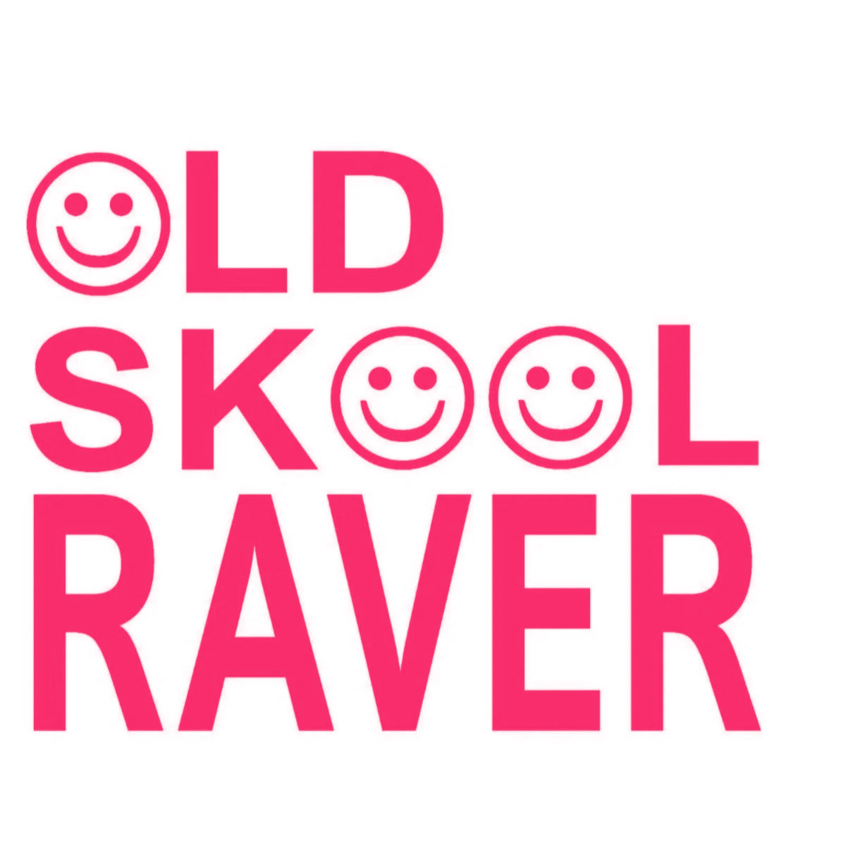 Old Skool raver sticker ,EDM Rave car sticker, laptop, walls vinyl