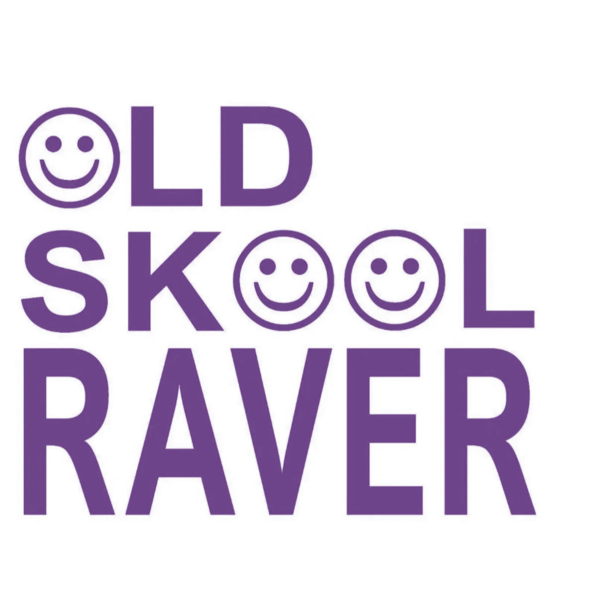Old Skool raver sticker ,EDM Rave car sticker, laptop, walls vinyl