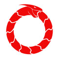 Ouroboros sticker, snake eating own tail.