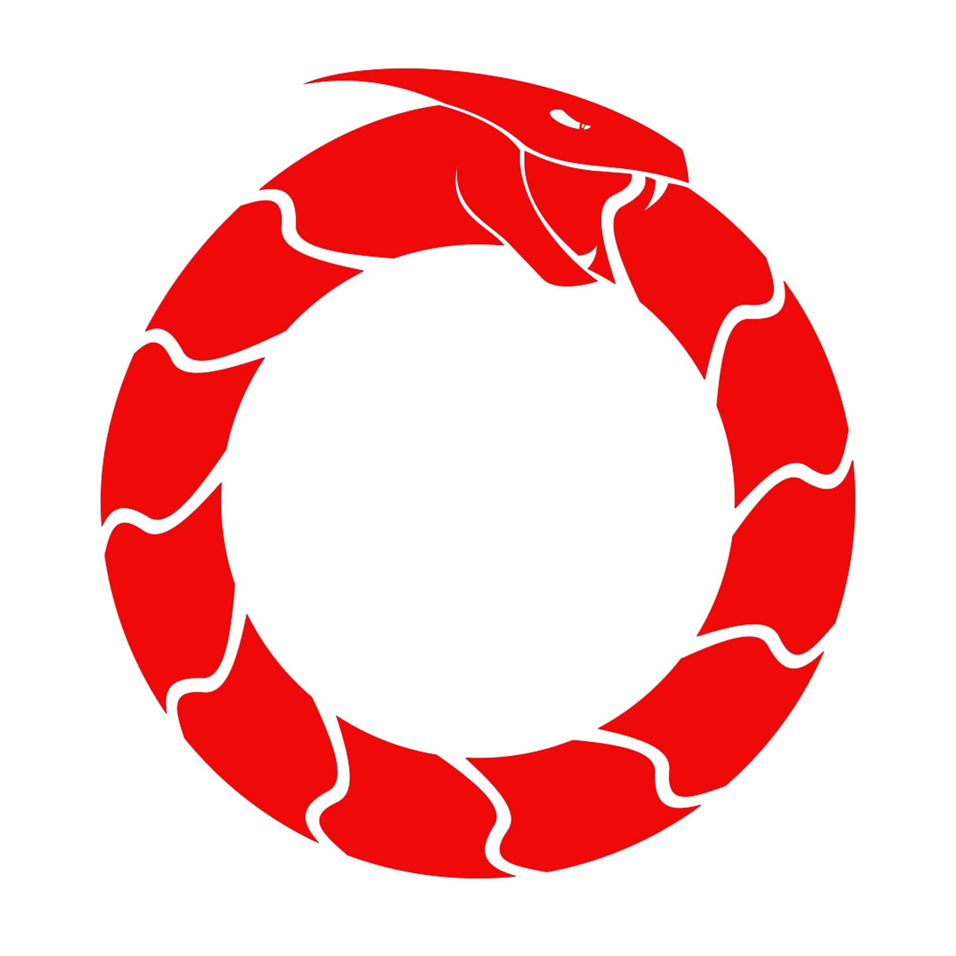 Ouroboros sticker, snake eating own tail.