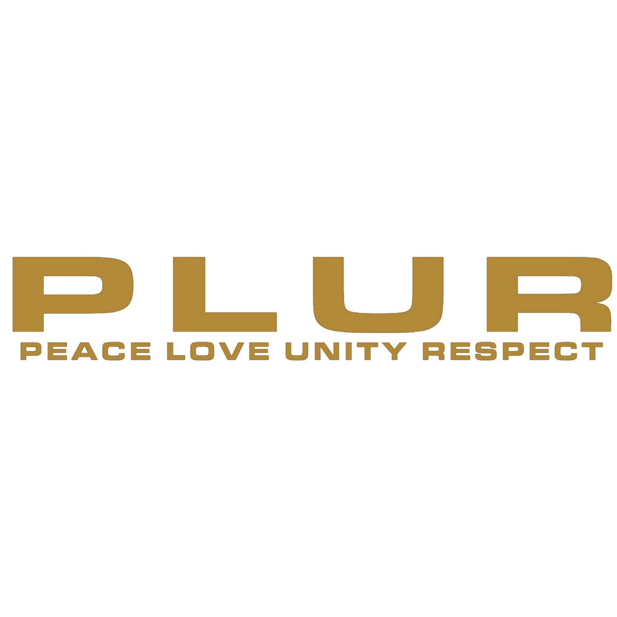 PLUR Peace Love Unity Respect rave sticker, EDM Dance old skool car sticker