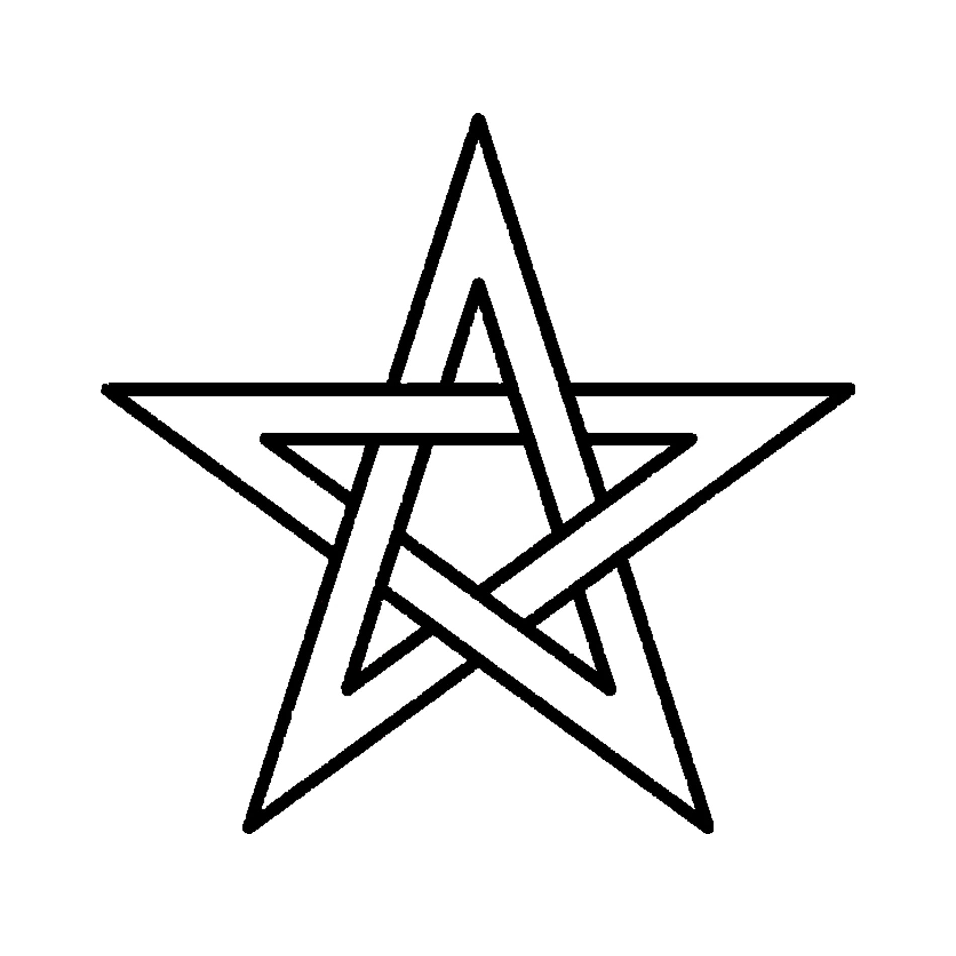 Pentagram sticker, 5 pointed star sticker