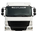 Scottish Thistle lorry windscreen sticker in White