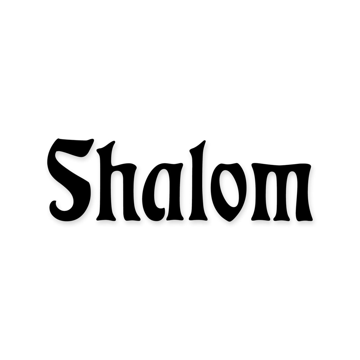 Shalom Hebrew Peace sticker, Jewish sticker vinyl decal