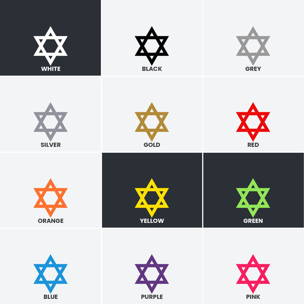 Star of David sticker x2, Jewish sticker vinyl decal