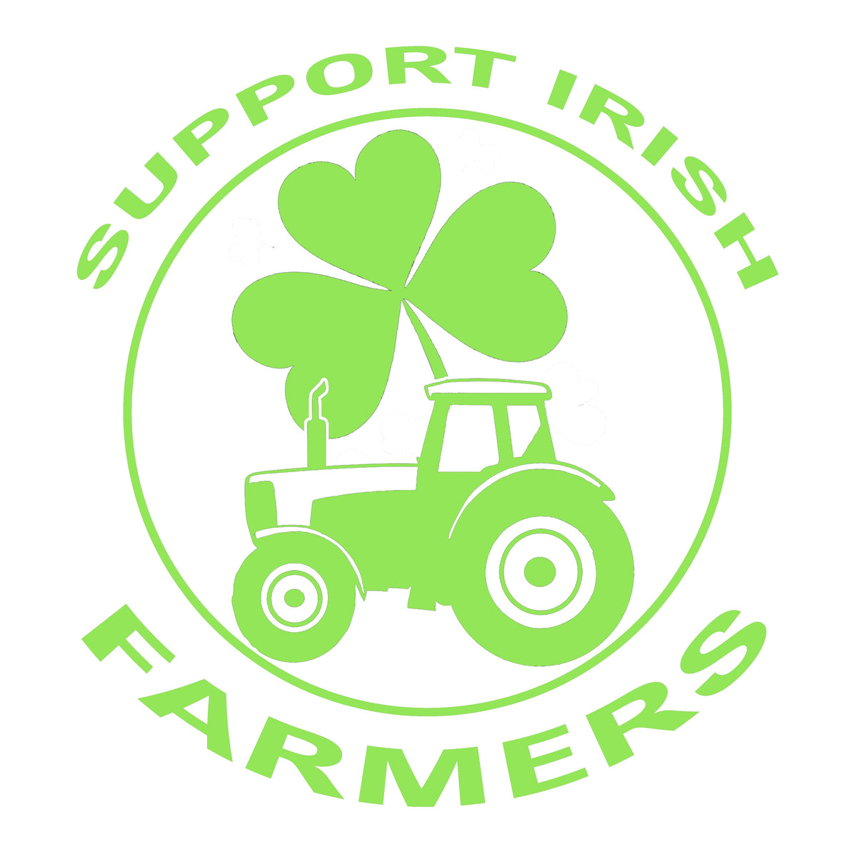 Support Irish Farmers Tractor Sticker