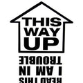 This Way Up, If you can read this car sticker, funny vinyl decal