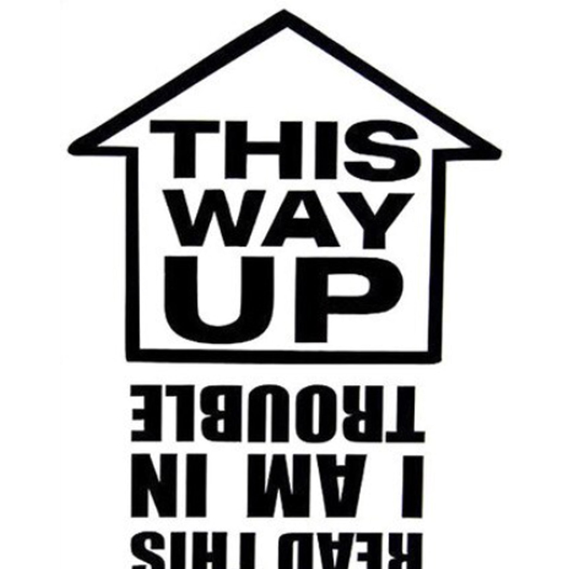 This Way Up, If you can read this car sticker, funny vinyl decal