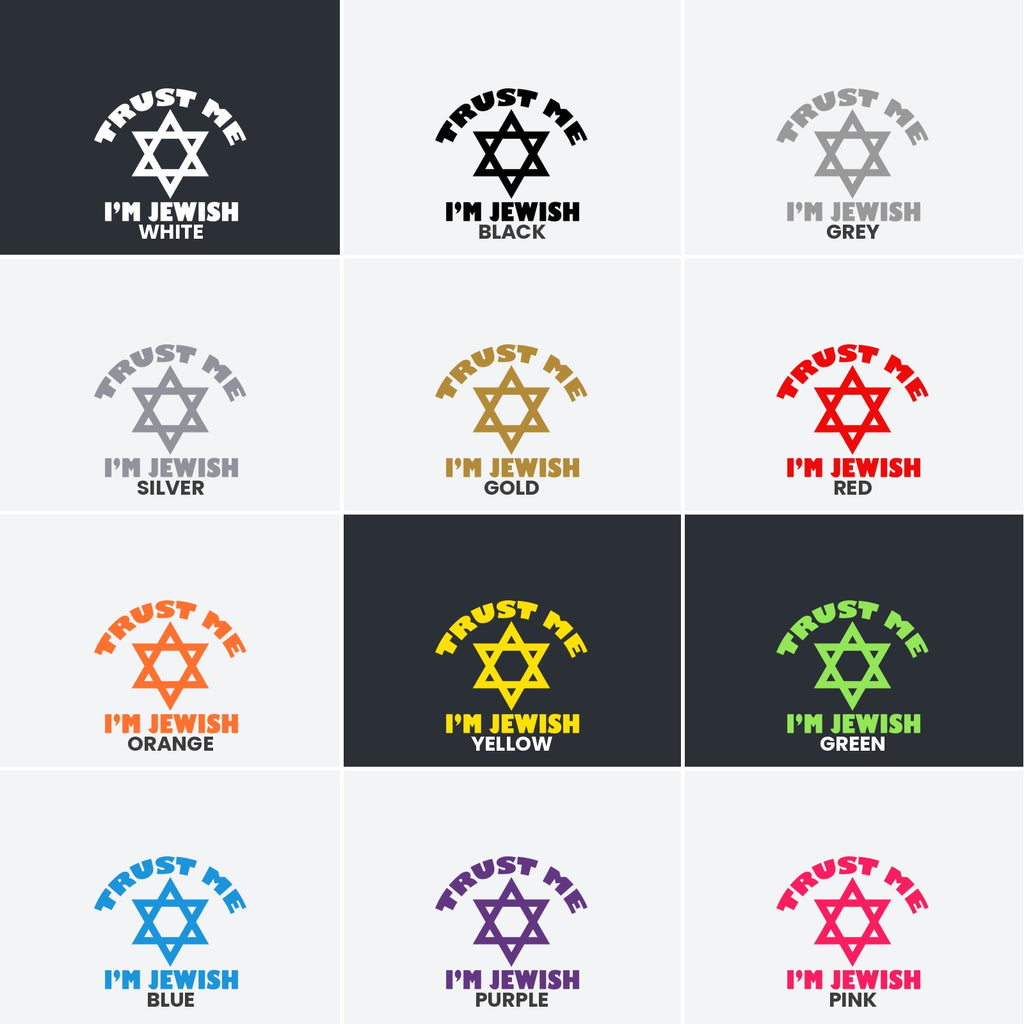 Trust Me I'm Jewish sticker, Jewish sticker vinyl decal