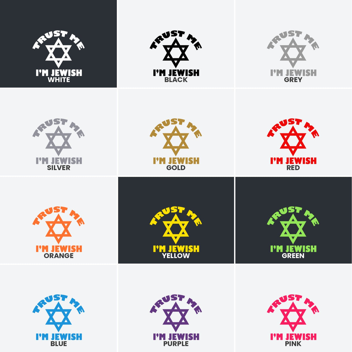 Trust Me I'm Jewish sticker, Jewish sticker vinyl decal
