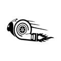 Turbo Snail Sticker, funny motorhome sticker, car vinyl decal