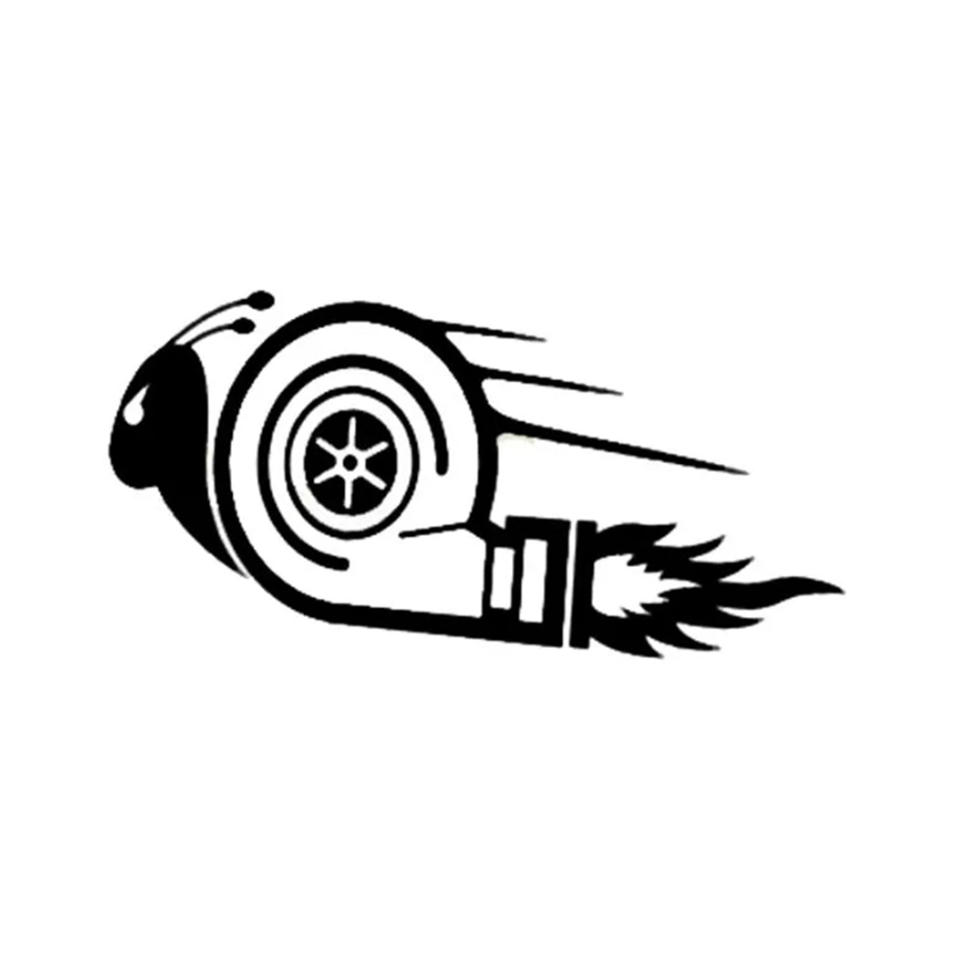 Turbo Snail Sticker, funny motorhome sticker, car vinyl decal