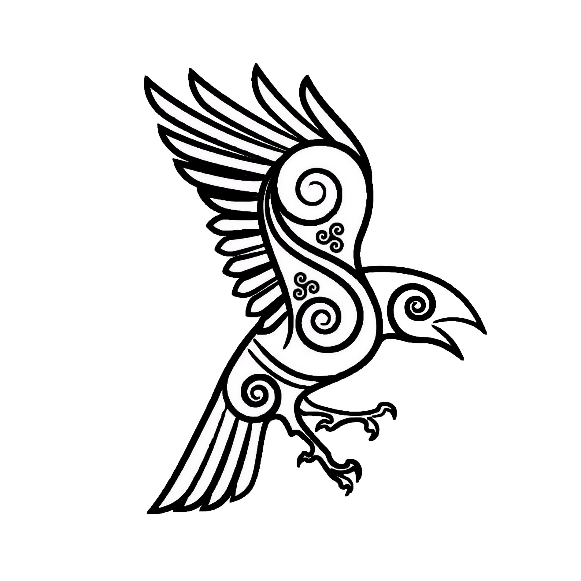 Odin's Raven Viking car sticker, vinyl decal