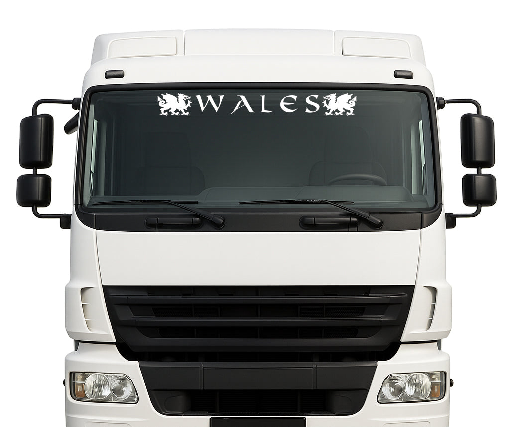 Wales Lorry windscreen sticker Welsh Dragon