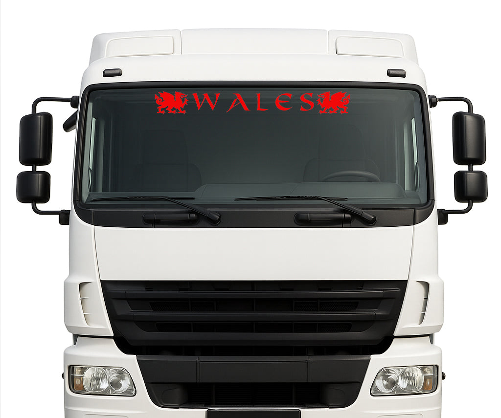 Wales Lorry windscreen sticker Welsh Dragon