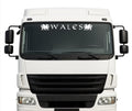 Welsh Dragon lorry windscreen sticker in White
