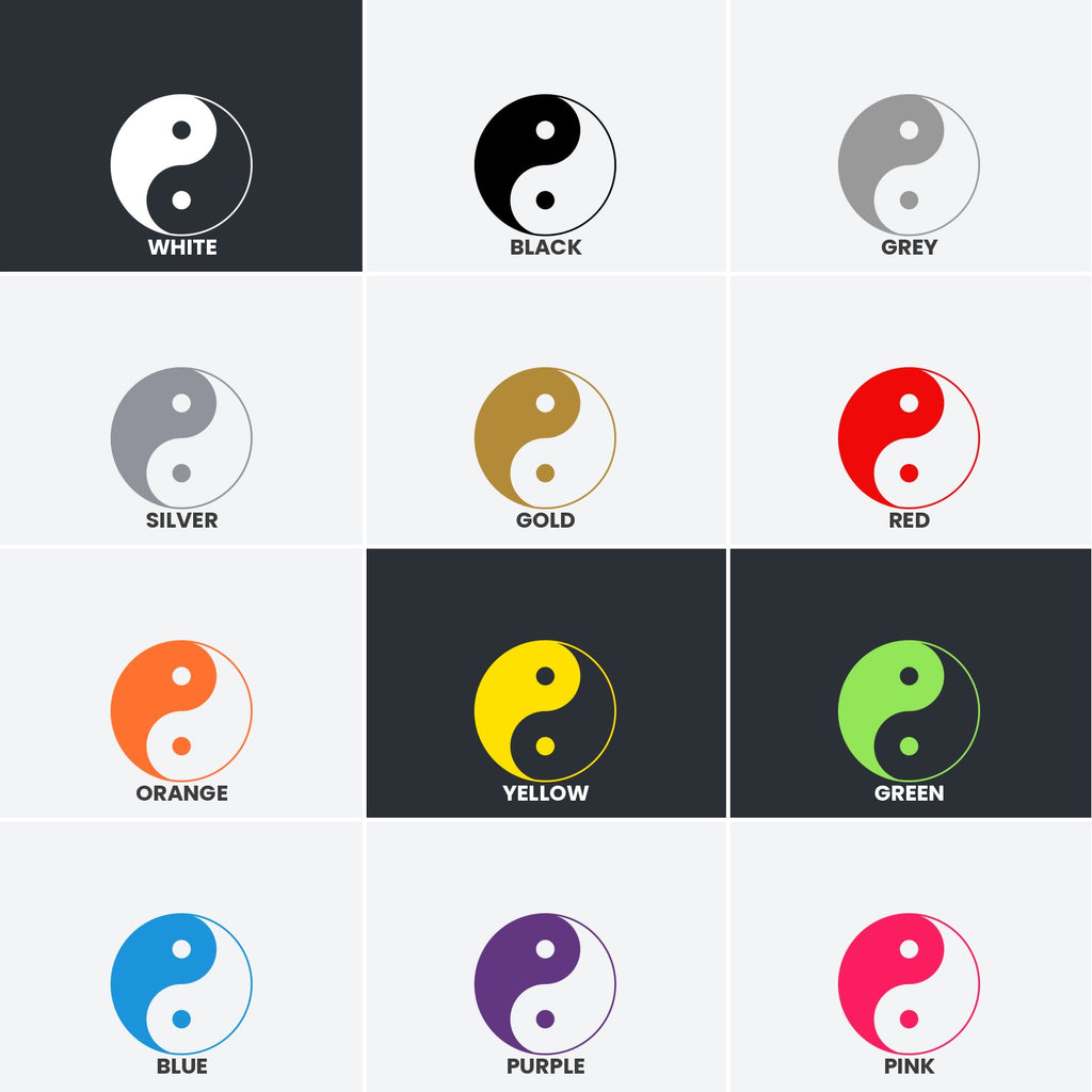 Yin Yang symbol car sticker vinyl decal, walls, window, laptop