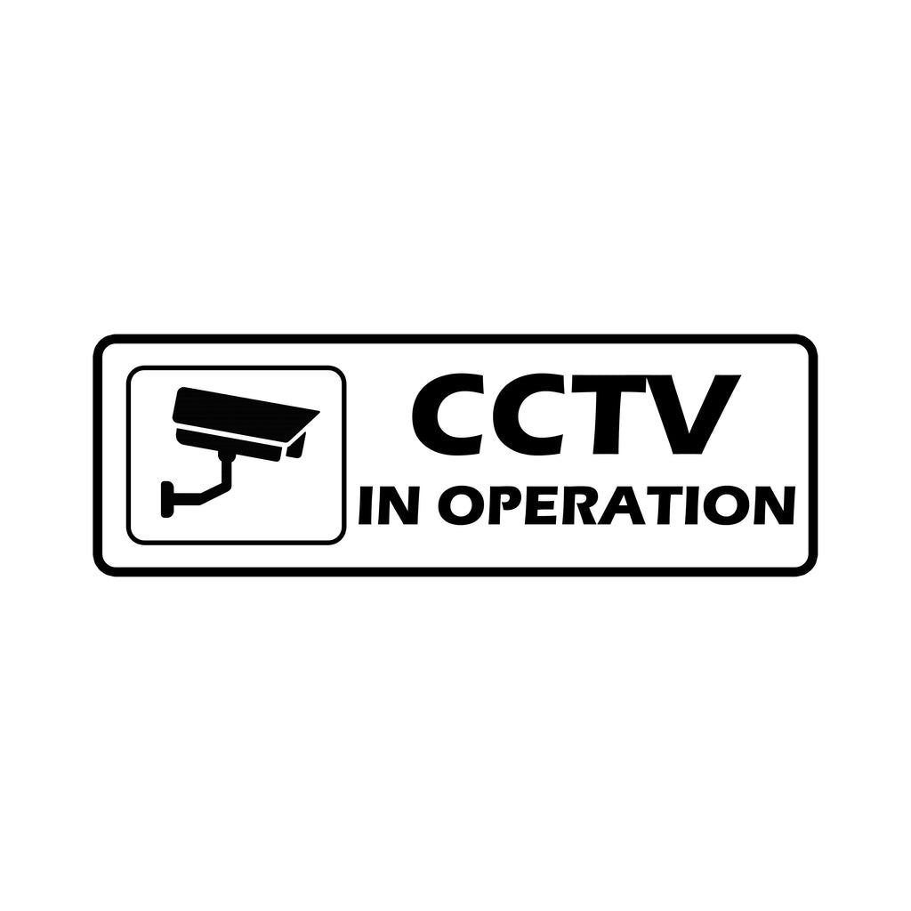 CCTV In Operation Sticker, Security Camera Warning Sign, Shop Window Decal