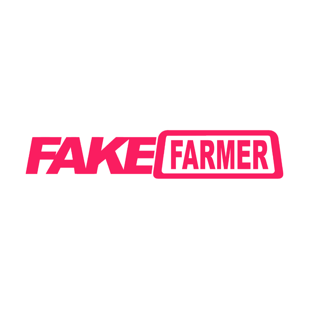 Fake Farmer vinyl decal in pink
