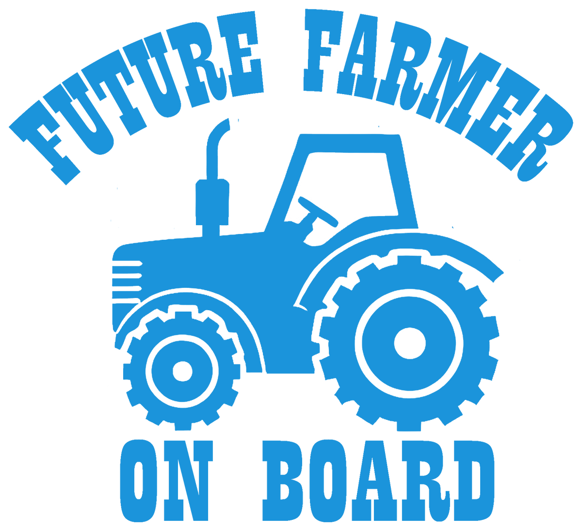 Future Farmer On Board decal - Blue