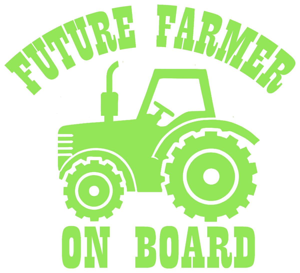 Future Farmer On Board decal - Green
