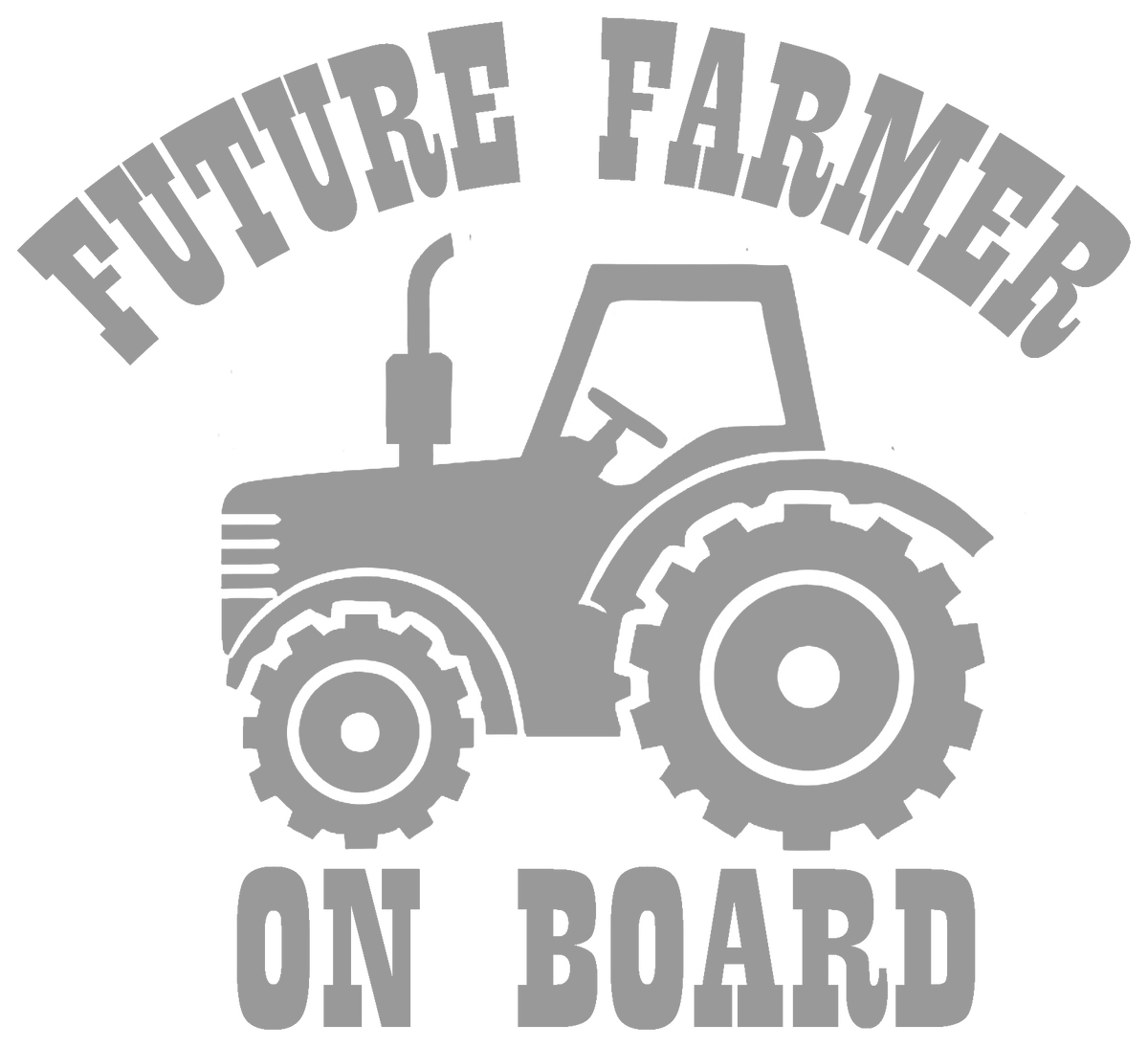 Future Farmer On Board decal - Grey