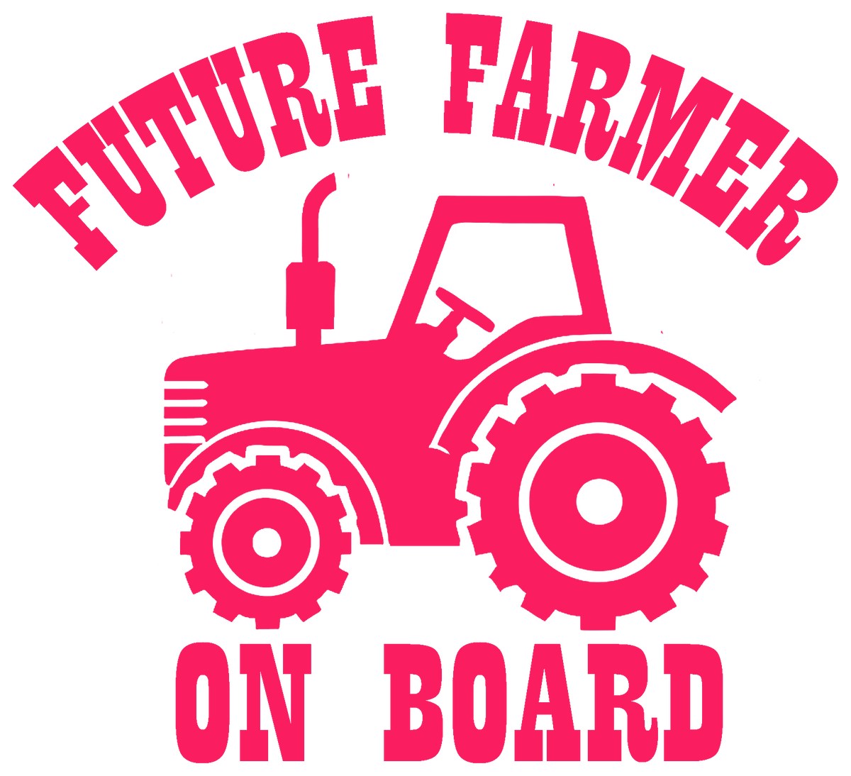 Future Farmer On Board decal - Pink
