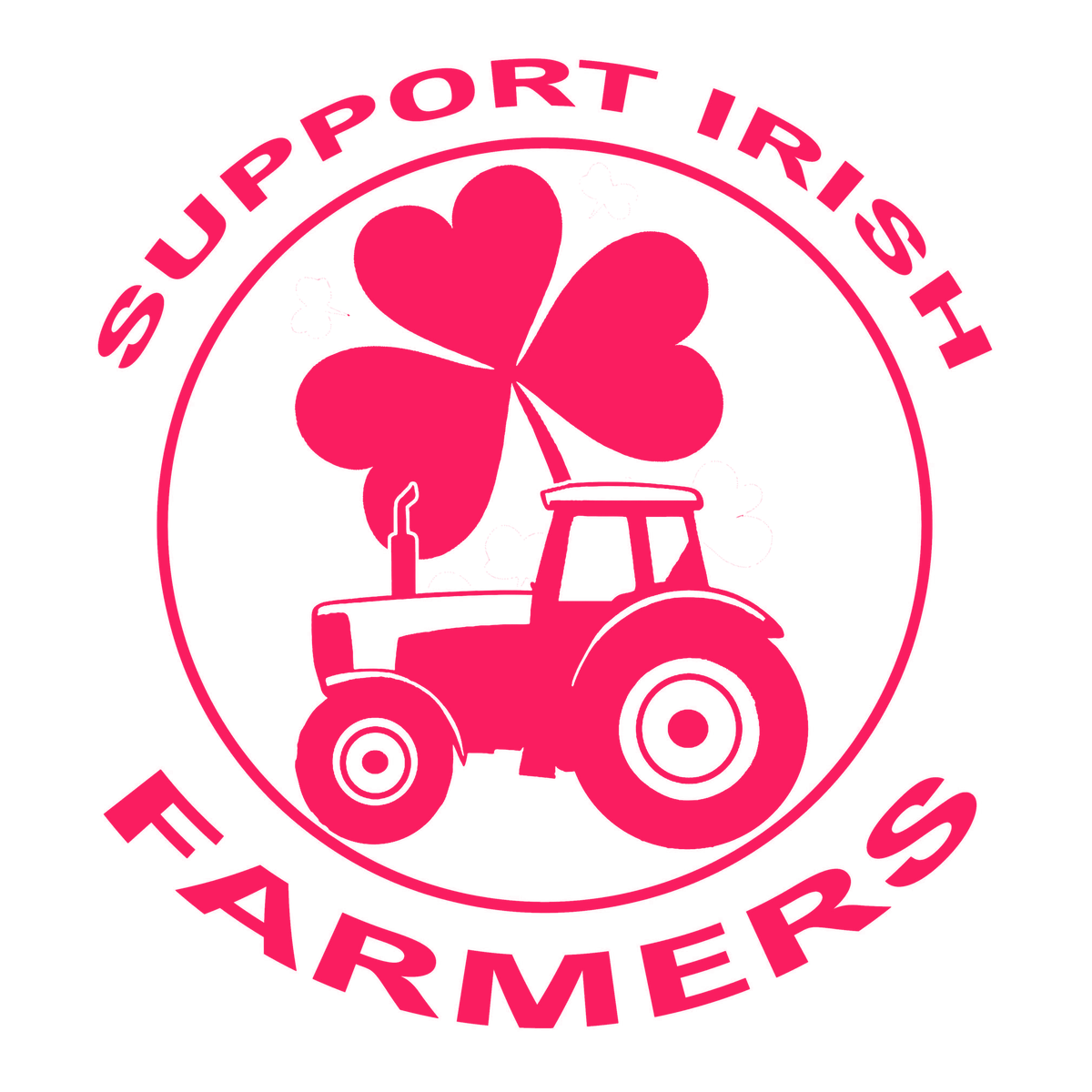 Support Irish Farmers Tractor Sticker